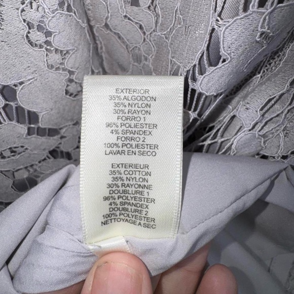 Eliza J Gray Lace Fit & Flare Dress – Elegant Cocktail / Occasion - Picture 4 of 5